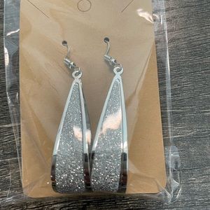 Silver drop earrings